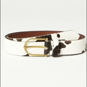 Lucky Brand Black and White Cowhide Belt Size Large